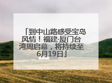 到中山路感受宝岛风情！福建·厦门台湾周启幕，将持续至6月19日