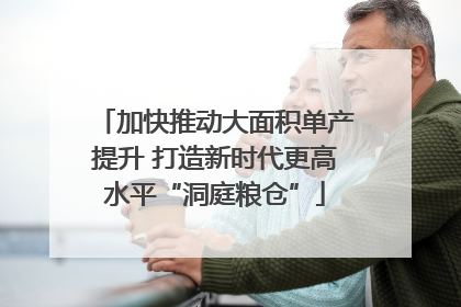 加快推动大面积单产提升 打造新时代更高水平“洞庭粮仓”