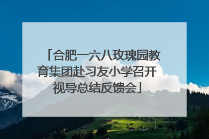 合肥一六八玫瑰园教育集团赴习友小学召开视导总结反馈会