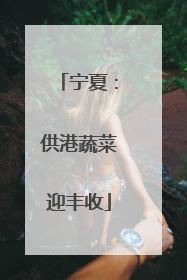 宁夏：供港蔬菜迎丰收