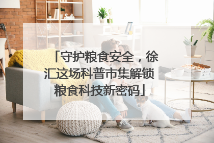 守护粮食安全，徐汇这场科普市集解锁粮食科技新密码