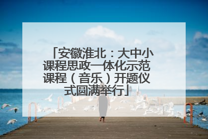 安徽淮北：大中小课程思政一体化示范课程（音乐）开题仪式圆满举行