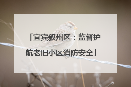 宜宾叙州区：监督护航老旧小区消防安全
