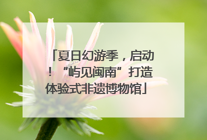 夏日幻游季，启动！“屿见闽南”打造体验式非遗博物馆