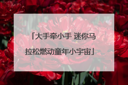 大手牵小手 迷你马拉松燃动童年小宇宙