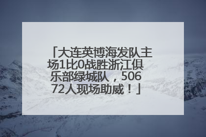 大连英博海发队主场1比0战胜浙江俱乐部绿城队，50672人现场助威！