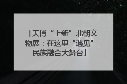 天博“上新”北朝文物展：在这里“遇见”民族融合大舞台
