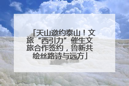 天山邀约泰山！文旅“西引力”催生文旅合作签约，鲁新共绘丝路诗与远方