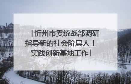 忻州市委统战部调研指导新的社会阶层人士实践创新基地工作