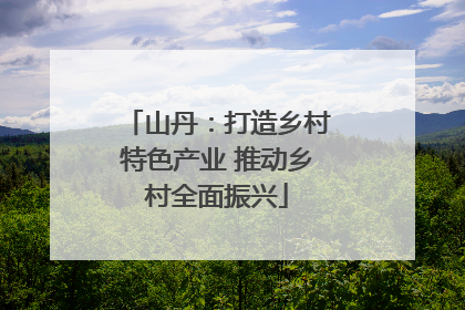 山丹：打造乡村特色产业 推动乡村全面振兴