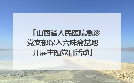 山西省人民医院急诊党支部深入六味斋基地开展主题党日活动