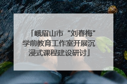 峨眉山市“刘春梅”学前教育工作室开展沉浸式课程建设研讨