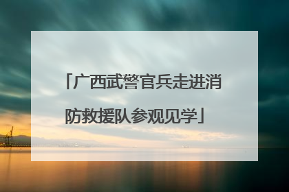 广西武警官兵走进消防救援队参观见学