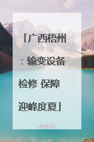 广西梧州：输变设备检修 保障迎峰度夏