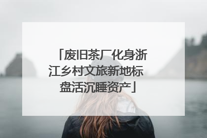 废旧茶厂化身浙江乡村文旅新地标 盘活沉睡资产