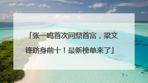 张一鸣首次问鼎首富，梁文锋跻身前十！最新榜单来了