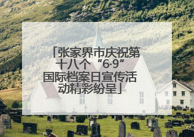 张家界市庆祝第十八个“6·9”国际档案日宣传活动精彩纷呈