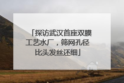 探访武汉首座双膜工艺水厂，筛网孔径比头发丝还细