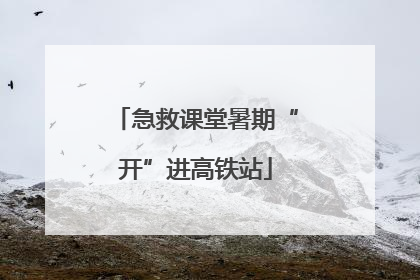 急救课堂暑期“开”进高铁站