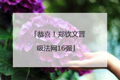 恭喜！郑钦文晋级法网16强