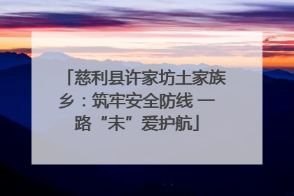 慈利县许家坊土家族乡：筑牢安全防线 一路“未”爱护航