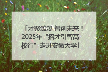 才聚濉溪 智创未来！2025年“招才引智高校行”走进安徽大学