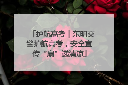 护航高考｜东明交警护航高考，安全宣传“扇”递清凉