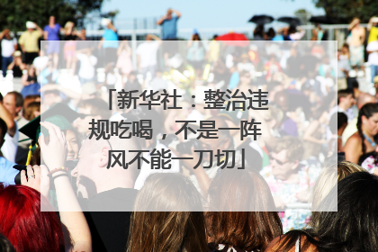 新华社：整治违规吃喝，不是一阵风不能一刀切