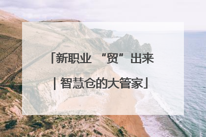 新职业 “贸”出来｜智慧仓的大管家