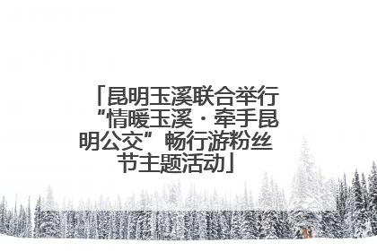 昆明玉溪联合举行“情暖玉溪・牵手昆明公交”畅行游粉丝节主题活动
