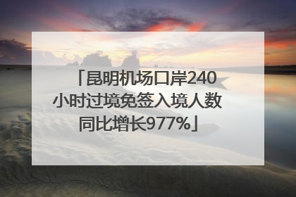 昆明机场口岸240小时过境免签入境人数同比增长977%