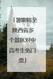 暑期将至 陕西省多个景区对中高考生免门票