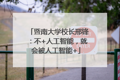 暨南大学校长邢锋：不+人工智能，就会被人工智能+