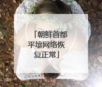 朝鲜首都平壤网络恢复正常