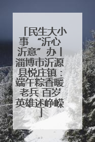 民生大小事 “沂心沂意”办丨淄博市沂源县悦庄镇：端午粽香暖老兵 百岁英雄述峥嵘