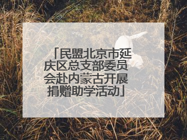 民盟北京市延庆区总支部委员会赴内蒙古开展捐赠助学活动