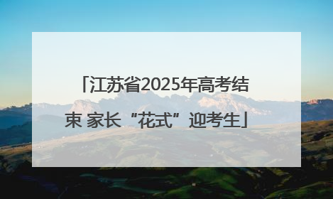 江苏省2025年高考结束 家长“花式”迎考生