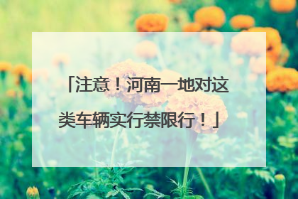 注意！河南一地对这类车辆实行禁限行！