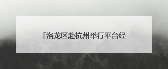 洛龙区赴杭州举行平台经济与文创产业招商推介会
