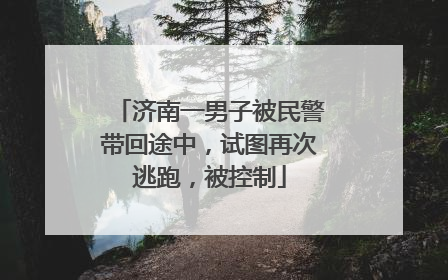 济南一男子被民警带回途中，试图再次逃跑，被控制
