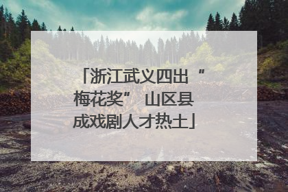 浙江武义四出“梅花奖” 山区县成戏剧人才热土