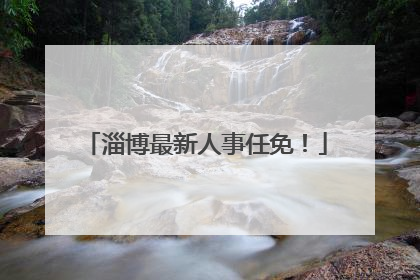 淄博最新人事任免！