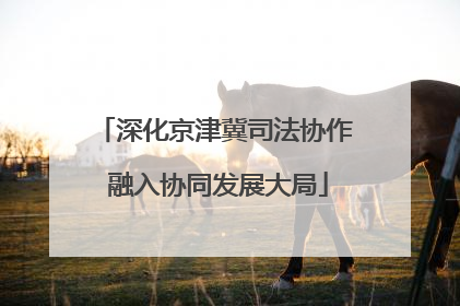 深化京津冀司法协作 融入协同发展大局