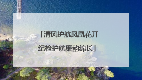 清风护航凤凰花开 纪检护航廉韵绵长