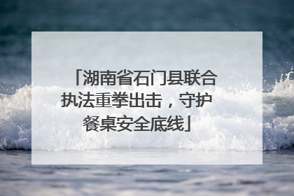 湖南省石门县联合执法重拳出击，守护餐桌安全底线