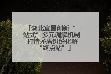 湖北宜昌创新“一站式”多元调解机制 打造矛盾纠纷化解“终点站”