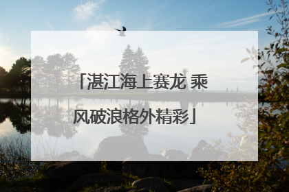 湛江海上赛龙 乘风破浪格外精彩
