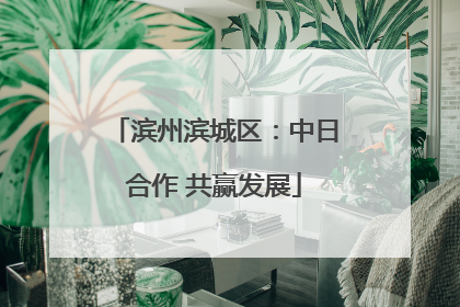 滨州滨城区：中日合作 共赢发展