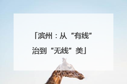 滨州：从“有线”治到“无线”美