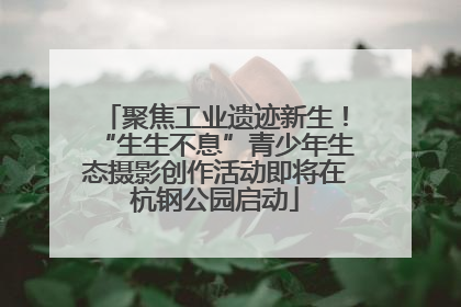 聚焦工业遗迹新生！“生生不息”青少年生态摄影创作活动即将在杭钢公园启动